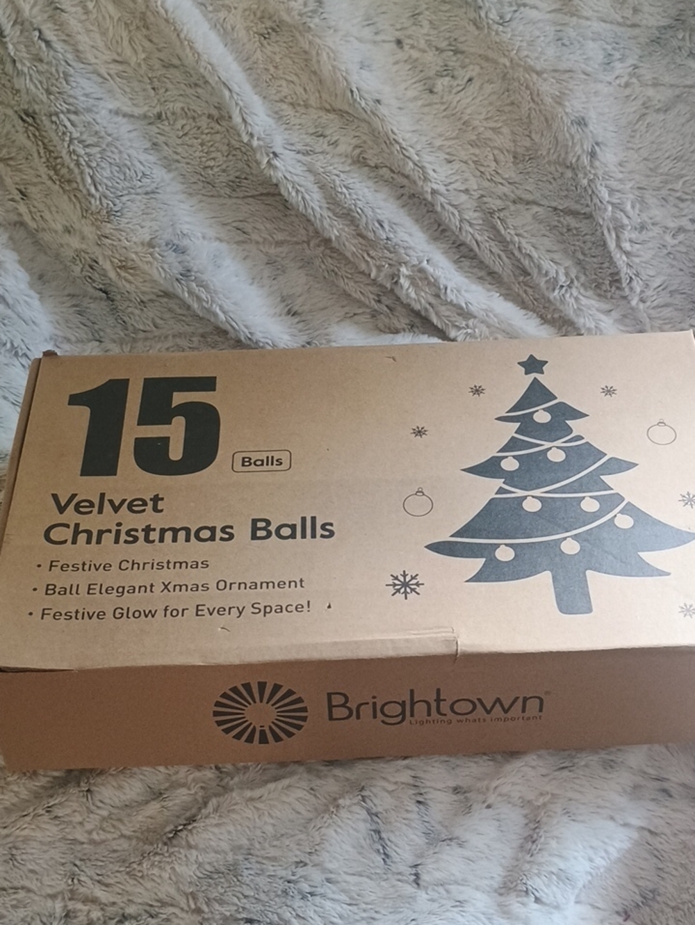 Brightown Velvet Christmas Balls - Brown Green and Yellow Balls